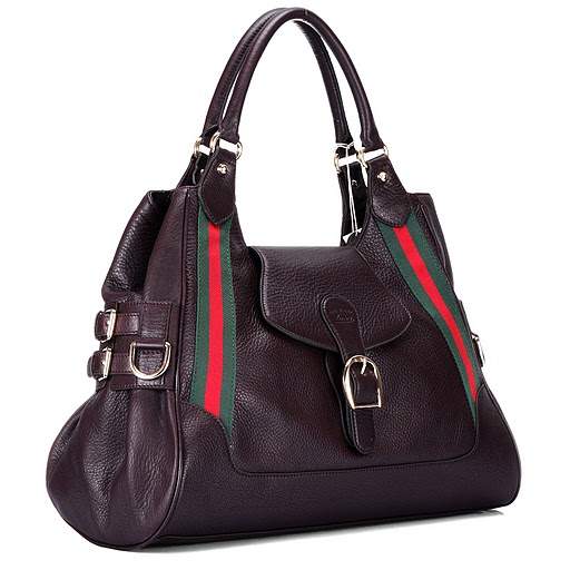 1:1 Gucci 247599 Gucci Heritage Medium Shoulder Bags-Coffee Leather - Click Image to Close
